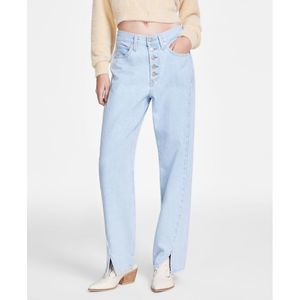 Women's '94 Baggy Mid-Rise Slit-Hem Twisted Jeans